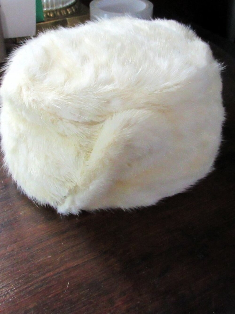 FRANKLIN SIMON  WHITE MINK LADIES HAT, MID CENTURY, EXCELLENT CONDITION